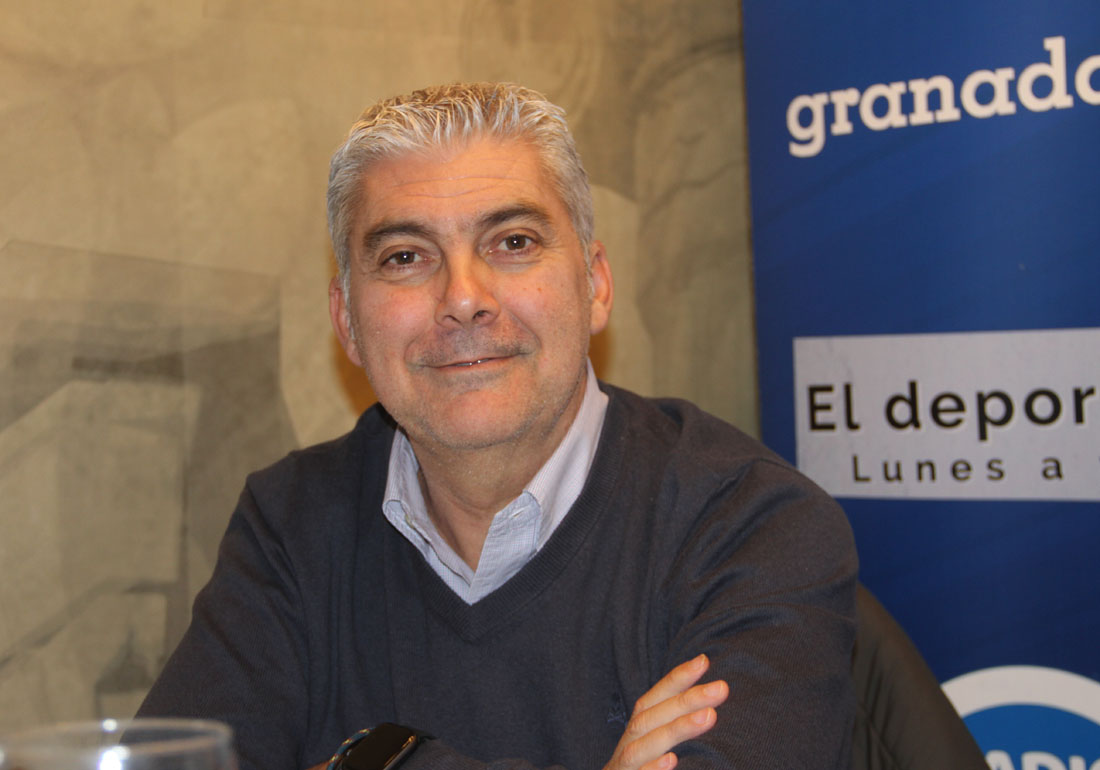 Joseba Aguado, ex entrenador del At. Mancha Real, en una tertulia de nuestro programa de radio (GRJ)