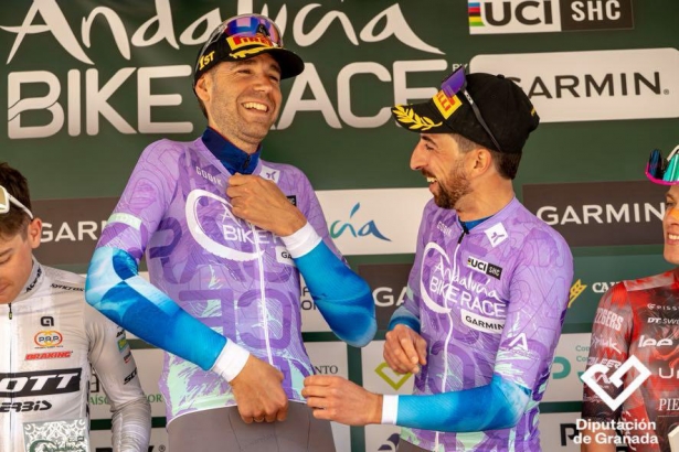 David Valero y Marc Stutzmann en el podio (JOSÉ ANDRÉS FERNÁNDEZ)