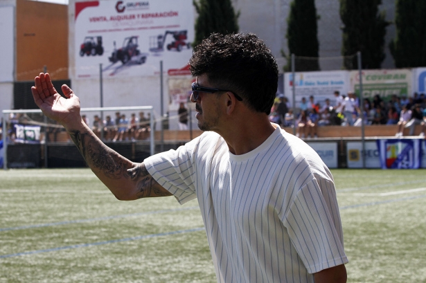 Leví Cantero, entrenador del Churriana CF, durante el encuentro ante el CF Motril (J. PALMA)