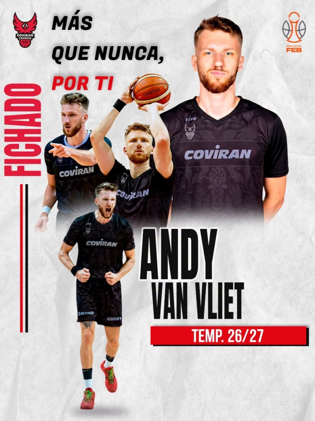 El Covirán completa sin plantilla con Andy Van de Vliet (COVIRÁN GRANADA) El Covirán completa sin plantilla con Andy Van de Vliet (COVIRÁN GRANADA)