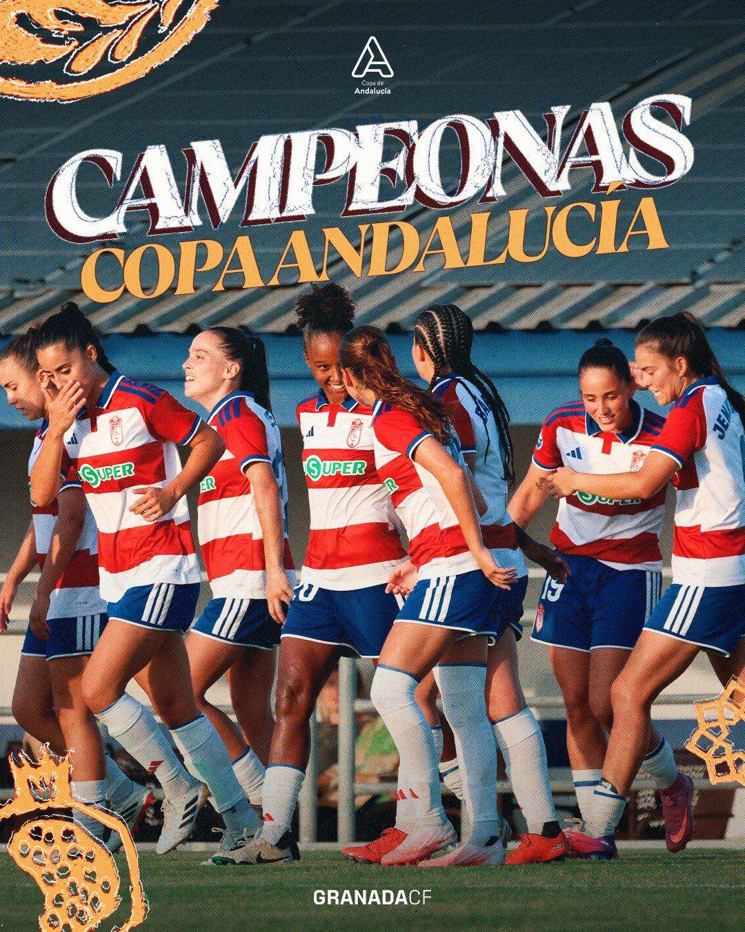 Las rojiblancas, campeonas de Andalucia (GRANADA CF)