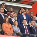 Beristain ya estuvo en el palco junto a Schwimer en el partido ante el Mallorca (J.M. BALDOMERO)