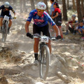 Alberto Mingorance, ganador del Rally BTT Albolote, en un momento de la prueba (J. PALMA)