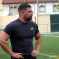 Alberto Chacón, entrenador del Guadix CF, durante un partido (J. PALMA)