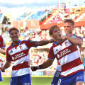 Jorge Pascual celebra el segundo tanto del Granada CF en el derbi (GPMEDIA)
