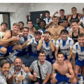 El CF Motril celebra el triunfo (CF MOTRIL)