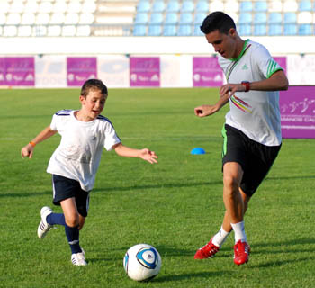 Uno de los premiados, José Mª Callejón, disfrutando en su Campus (MUCHO DEPORTE)