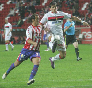 Gálvez durante su debut copero frente al Mallorca