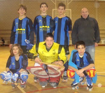 Los seis jugadores seleccionados del Patín Cájar