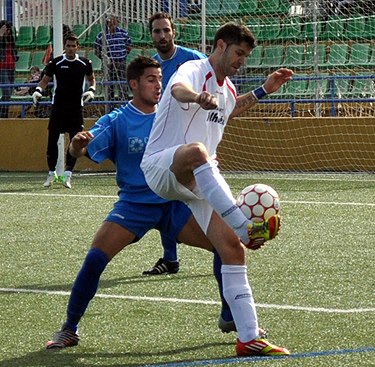 Un momento del partido entre el Guadix y el Arenas (UBRIC)