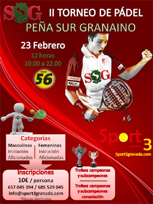 Cartel del torneo de padel 