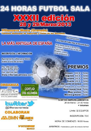 Cartel de la edición de este año de las 24 horas de fútbol sala