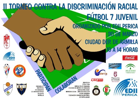 Cartel del segundo torneo juvenil de fútbol 7 contra la discriminación racial