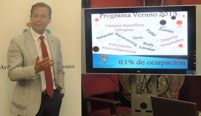 Antonio Granados, durante la rueda de prensa 