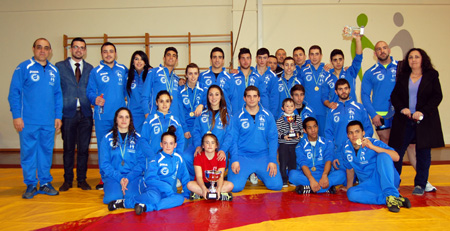 Equipo del Club de Luchas de Maracena que acudió al Campeonato de Andalucía