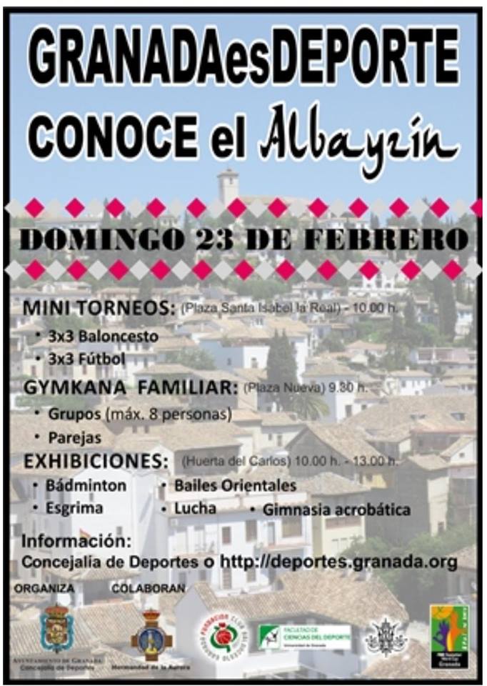 Cartel de la jornada en el Albaycín (GRJ)