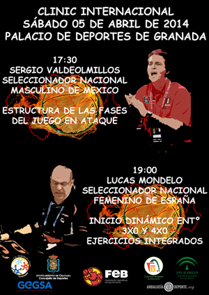 Cartel del clinic del próximo sábado en Granada