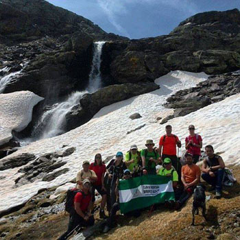 El grupo de participantes en Los Lavaderos de la Reina 
