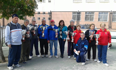 Ganadores del torneo de petanca 