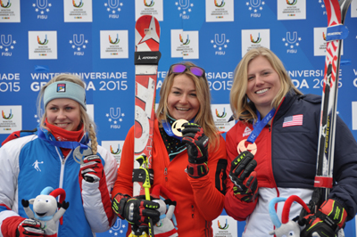 Las tres medallistas en esta disciplina 