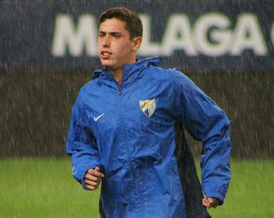 Casado durante un entrenamiento con el Málaga (JENNIFER LOZANO)