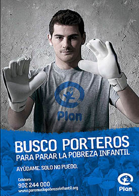 Iker Casillas en el cartel promocional de la campaña Iker Casillas en el cartel promocional de la campaña