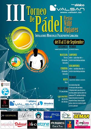 Cartel del torneo de pádel 