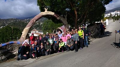 Senderistas en plena ruta