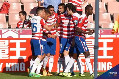 El equipo celebra uno de los tantos ante el Córdoba 