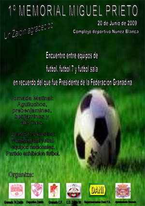 Cartel del I Memorial `Miguel Prieto` (GRJ) Cartel del I Memorial `Miguel Prieto` (GRJ)