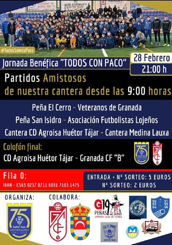 Cartel de la jornada solidaria en Huétor Tájar (GRJ)