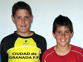 Samuel y Echu, jugadores del CD Ciudad de Granada F.F Samuel y Echu, jugadores del CD Ciudad de Granada F.F