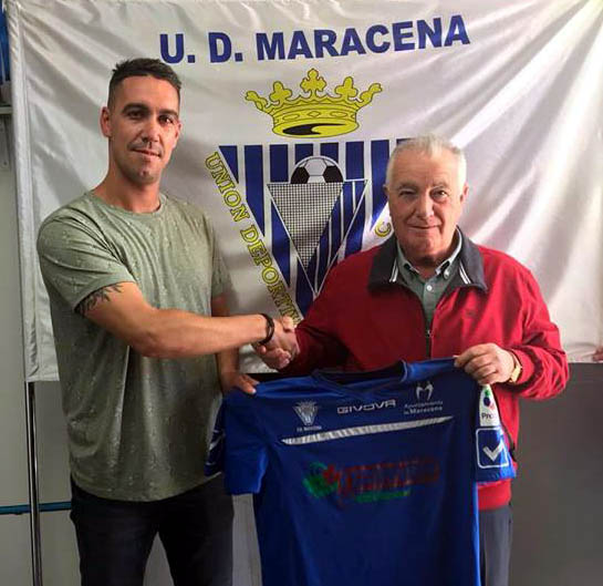 Juan Ramirez, presidente del Maracena, junto a Juan Antonio Milla