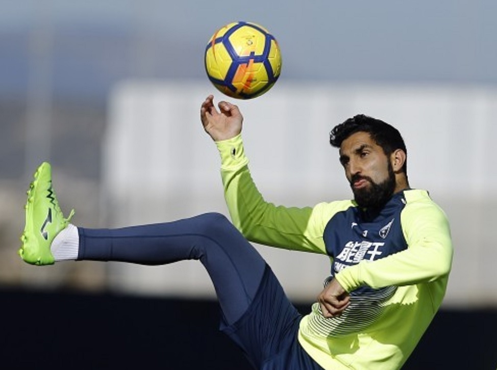 Hernán Menosse, en un entrenamiento del Granada CF