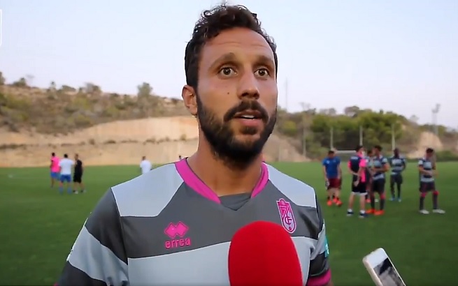 Germán, a la finalización del partido amistoso ante el Getafe