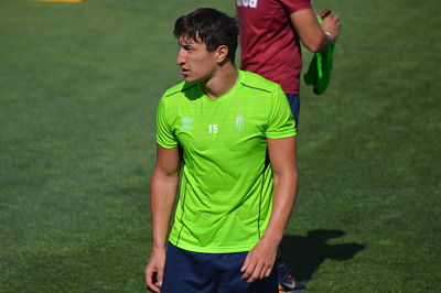 Aguirre durante un entrenamiento (GRJ)