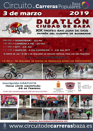 Los bomberos de Baza honrraran a su patrón con su tradicional duathlon