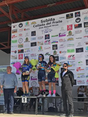 Podium femenino en la X subida del  Collado del Fraile (MANUELA FUNDACIÓN)