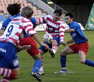 Ocaña en el encuentro disputado ante la UD Puertollano