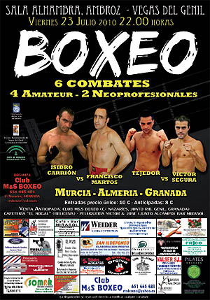 Cartel oficial de la velada del próximo 23 de julio (GRJ) Cartel oficial de la velada del próximo 23 de julio (GRJ)