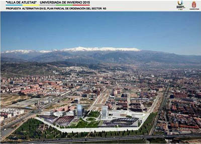 Fotomontaje de la futura Villa de atletas de la Universiada de Invierno 2015