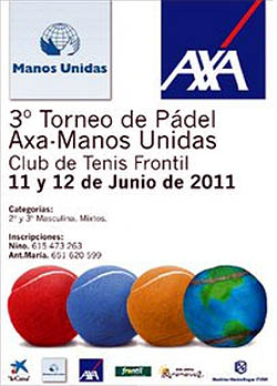 Cartel del III Torneo Benéfico Axa–Manos Unidas de Loja
